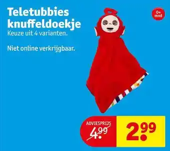 Kruidvat Teletubbies knuffeldoekje aanbieding