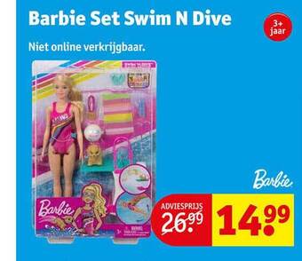 Kruidvat Barbie set swim n dive aanbieding