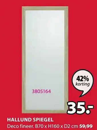 Jysk Hallund spiegel aanbieding