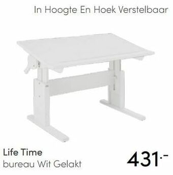 Baby & Tiener Life time bureau wit gelakt aanbieding