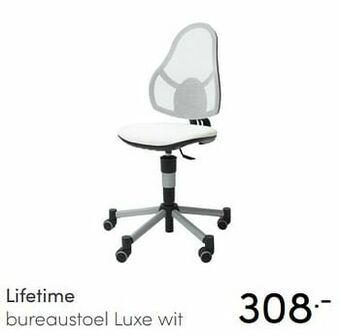 Baby & Tiener Lifetime bureaustoel luxe wit aanbieding