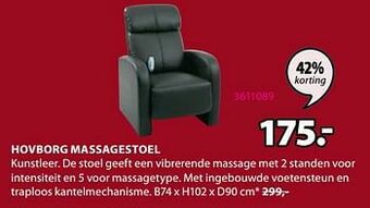 Jysk Hovborg massagestoel aanbieding
