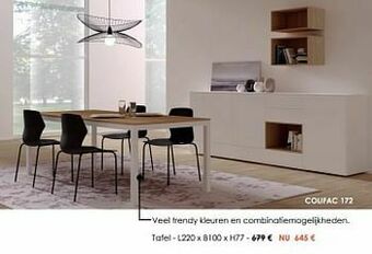 Krea Tafel aanbieding