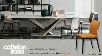 Krea Stoel arcadia van cattelan lederlook-rugstiksel aanbieding