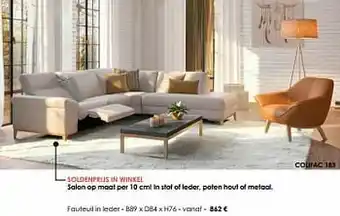 Krea Fauteuil in leder aanbieding
