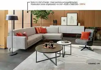 Krea Hoeksalon zoals afgebeeld - in stof aanbieding