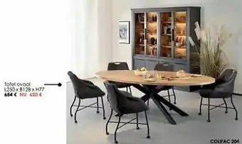 Krea Tafel ovaal aanbieding