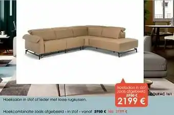 Krea Hoekcombinatie zoals afgebeeld - in stof aanbieding