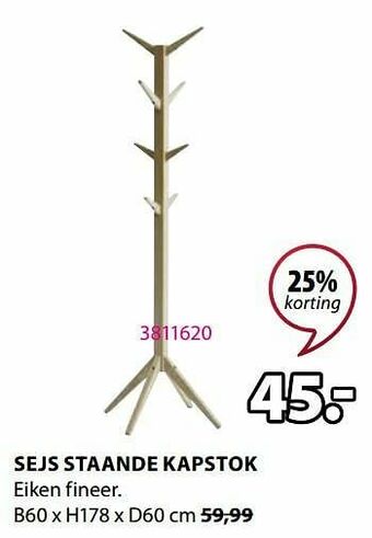 Jysk Sejs staande kapstok aanbieding