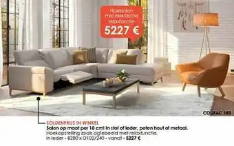 Krea Hoeksalon met elektrische relaxfunctie aanbieding