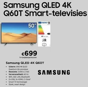 CompuDeals Samsung qled 4k q60t smart-televisies aanbieding