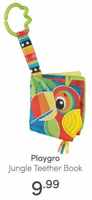 Baby & Tiener Playgro jungle teether book aanbieding
