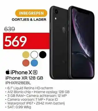 Selexion Apple iphone xr 128 gb iphxr128ebl aanbieding