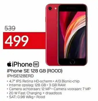 Selexion Apple iphone se 128 gb rood iphse128erd aanbieding