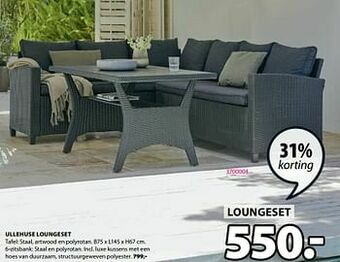 Jysk Ullehuse loungeset aanbieding