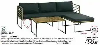 Jysk Ugilt loungebank 3-zit aanbieding