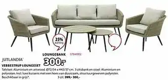 Jysk Vebbestrup loungeset 3-zit aanbieding