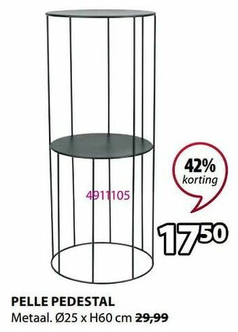Jysk Pelle pedestal aanbieding