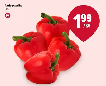 Delhaize Rode Paprika Los aanbieding