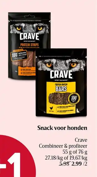 Delhaize Crave Snack voor Honden aanbieding
