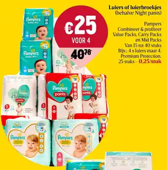 Pampers Luiers of Luierbroekjes , Value Packs , Carry Packs en Mid Packs Voor 4