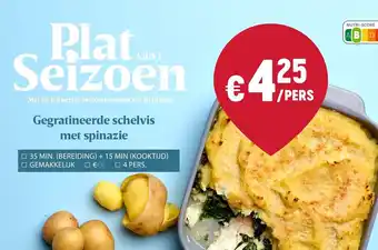Delhaize Gegratineerde Schelvis met Spinazie aanbieding