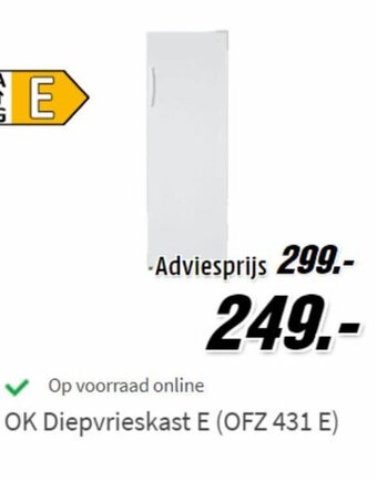MediaMarkt OK Diepvrieskast E (OFZ 431 E) aanbieding