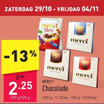 ALDI Merci chocolade 200g aanbieding