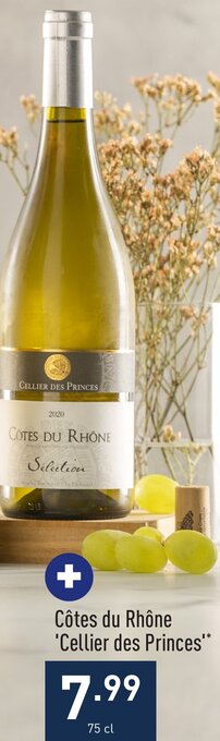 ALDI Cotes du rhone cellier des princes 75cl aanbieding