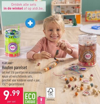 ALDI Playland houten parelset aanbieding