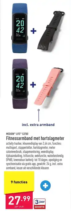 ALDI Medion life fitnessarmband met hartslagmeter aanbieding
