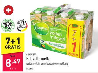 ALDI Campina halfvolle melk aanbieding