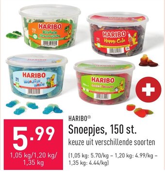 ALDI Haribo snoepjes, 150 st. aanbieding