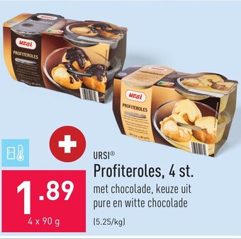 ALDI Ursi profiteroles, 4 st. 4 x 90g aanbieding