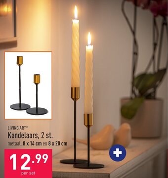 ALDI Living art kandelaars, 2 st aanbieding