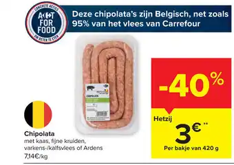 Carrefour Market Chipolata 420g aanbieding