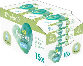 Bol.com Pampers harmonie aqua billendoekjes - 720 doekjes aanbieding