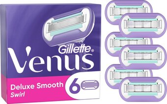Bol.com Gillette venus deluxe smooth swirl scheermesjes voor vrouwen - 6 navulmesjes aanbieding