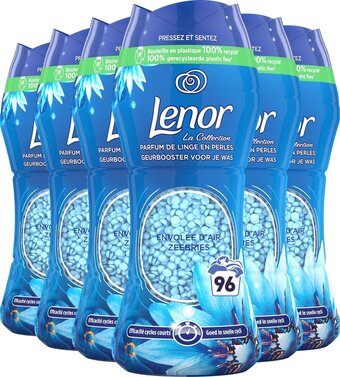 Bol.com Lenor geurbooster zeebries - geurparels - 6x16 wasbeurten - voordeelverpakking aanbieding