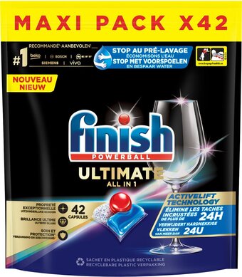 Bol.com Finish ultimate all in one regular vaatwastabletten - 42 capsules aanbieding