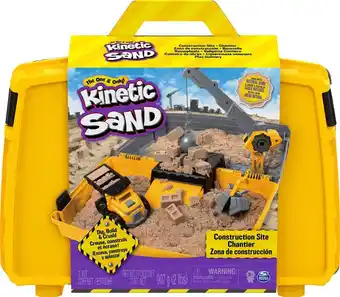 Bol.com Kinetic sand construction folding sandbox 907 gr aanbieding