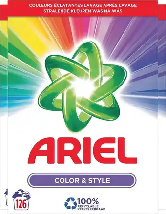 Bol.com Ariel waspoeder kleur color - wasmiddel - 3x42 wasbeurten - voordeelverpakking aanbieding