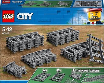 Bol.com Lego city rechte en gebogen rails - 60205 aanbieding