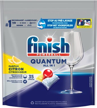 Bol.com Finish quantum all in one citroen vaatwastabletten - 35 capsules aanbieding