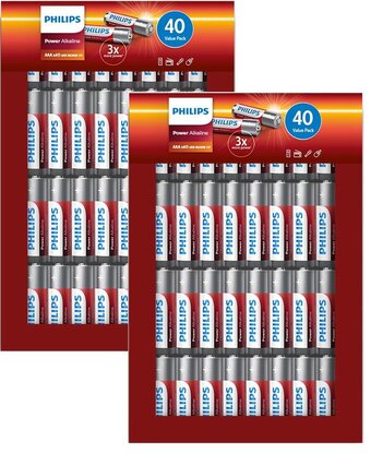 Bol.com Philips power alkaline batterijen aaa 80-pack aanbieding