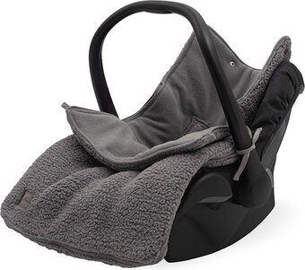 Bol.com Jollein voetenzak voor autostoel & kinderwagen - teddy - storm grey aanbieding