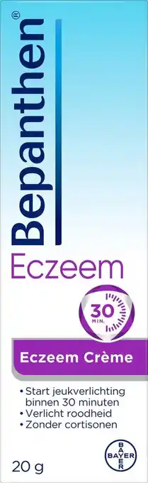 Bepanthen eczeem crème verlicht jeuk en roodheid bij mild tot matig eczeem, 20 gram