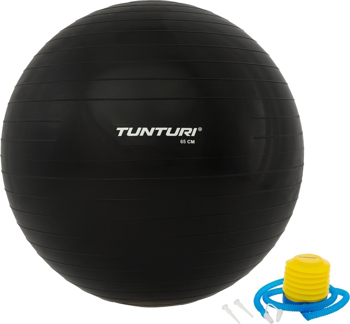 Tunturi fitnessbal gymball swiss ball 65 cm incl. pomp zwart