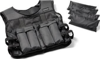 Bol.com Tunturi gewichstvest - gewichtvest - weight vest - gewichtsvest hardlopen - verstelbaar - 10kg - zwart aanbieding