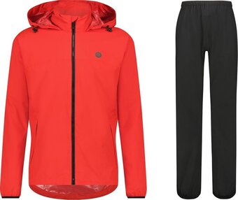 Bol.com Agu go regenpak essential unisex - rood - xl - dames & heren - waterdicht & ademend aanbieding